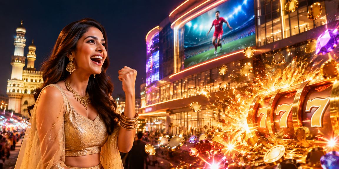 Slot game at Hyderabad night market